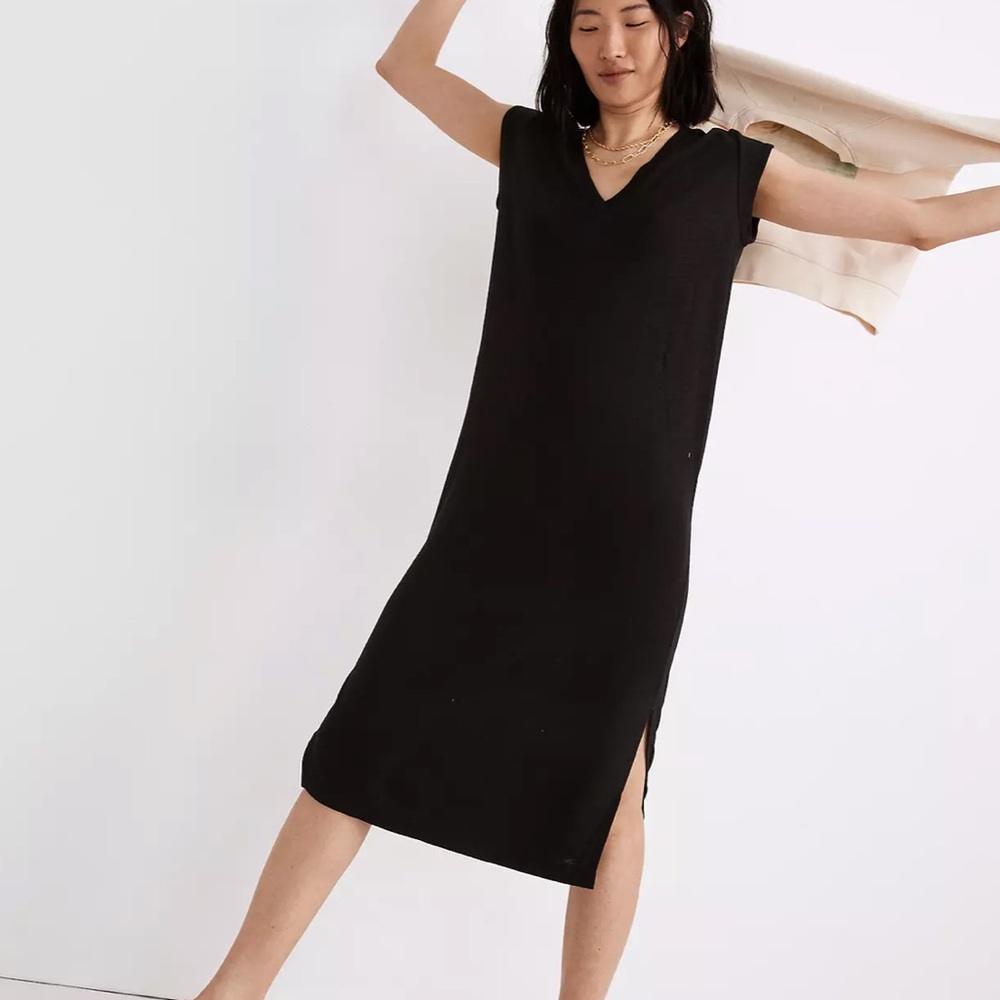 Madewell V-Neck Muscle Tank Dress True Black